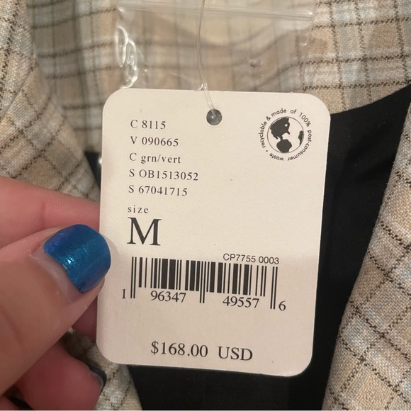 NWT Free People Cali Plaid Blazer - Picture 10 of 12